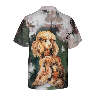 Poodle Hawaiian Shirt, Poodle Painting Aloha Shirt For Men - Perfect Gift For Poodle Lovers, Husband, Boyfriend, Friend, Family - Image 3