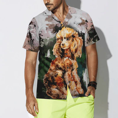 Poodle Hawaiian Shirt, Poodle Painting Aloha Shirt For Men - Perfect Gift For Poodle Lovers, Husband, Boyfriend, Friend, Family - Image 5