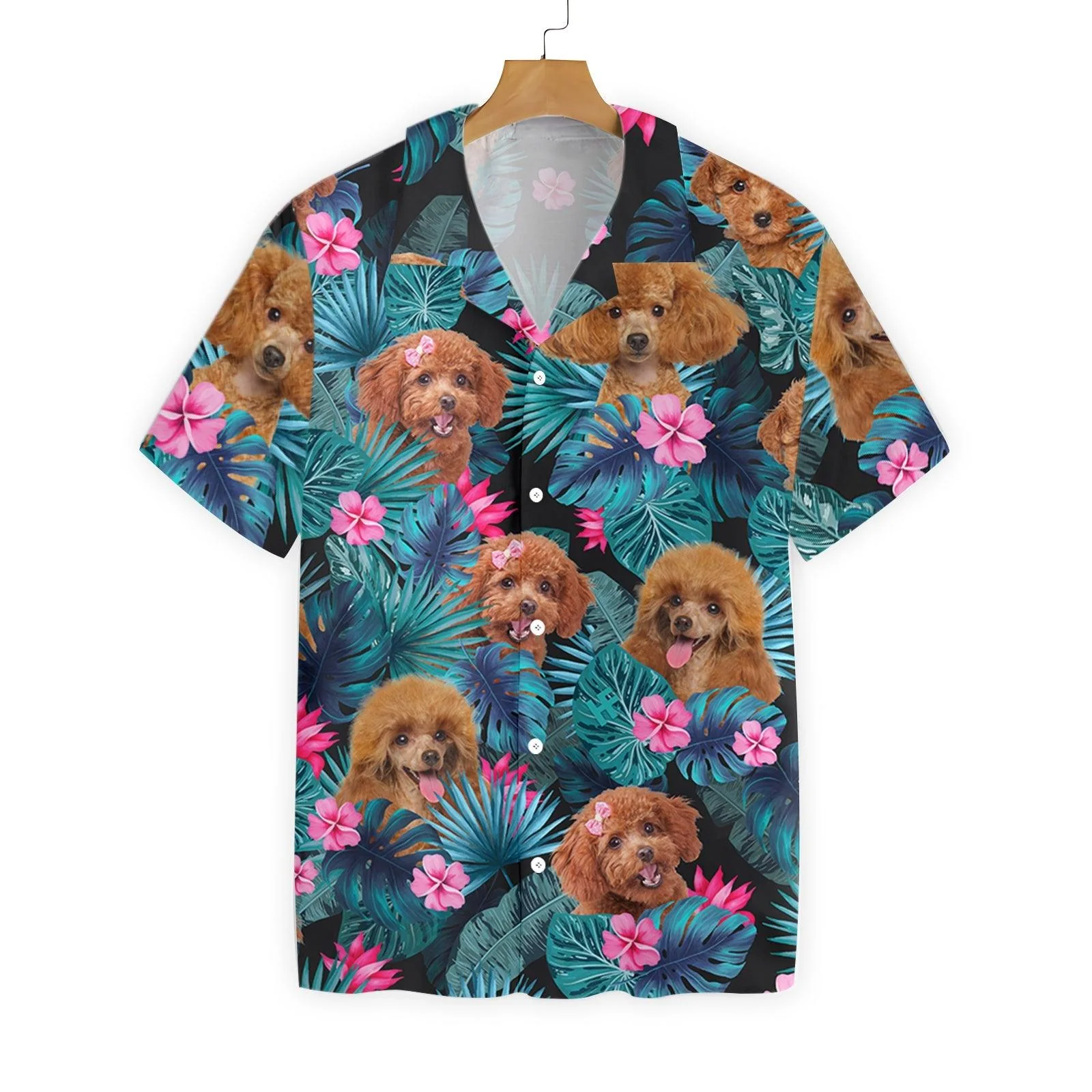Poodle Hawaiian Shirt, Tropical Colorful Summer Aloha Shirt For Men Women, Perfect Gift For Friend, Family, Dog Lovers, Poodle Mom Dad - Image 3