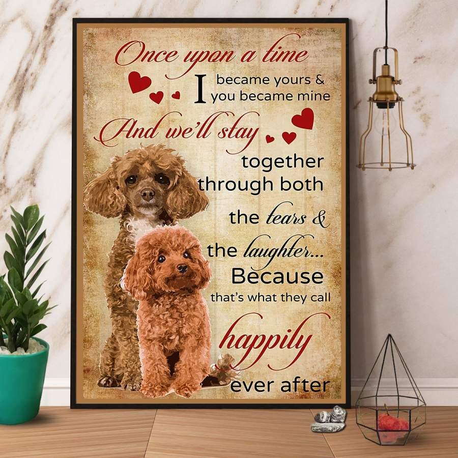 Poodle Portrait Canvas - Poodle Once Upon A Time - Gift For Dog Lovers, Husband, Wife, Daughter, Son, Friends Portrait Canvas, Wall Decor Visual Art