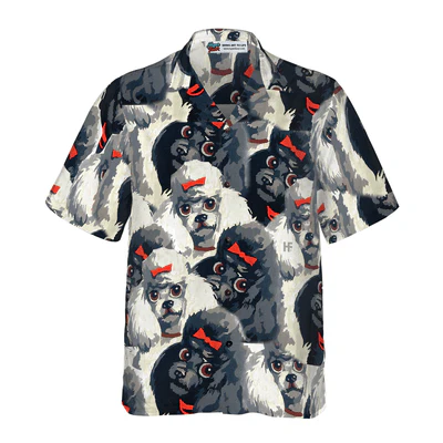 Poodles Hawaiian Shirt, Little Sweet Poodles Aloha Shirt For Men - Perfect Gift For Poodle Lovers, Husband, Boyfriend, Friend, Family - Image 2