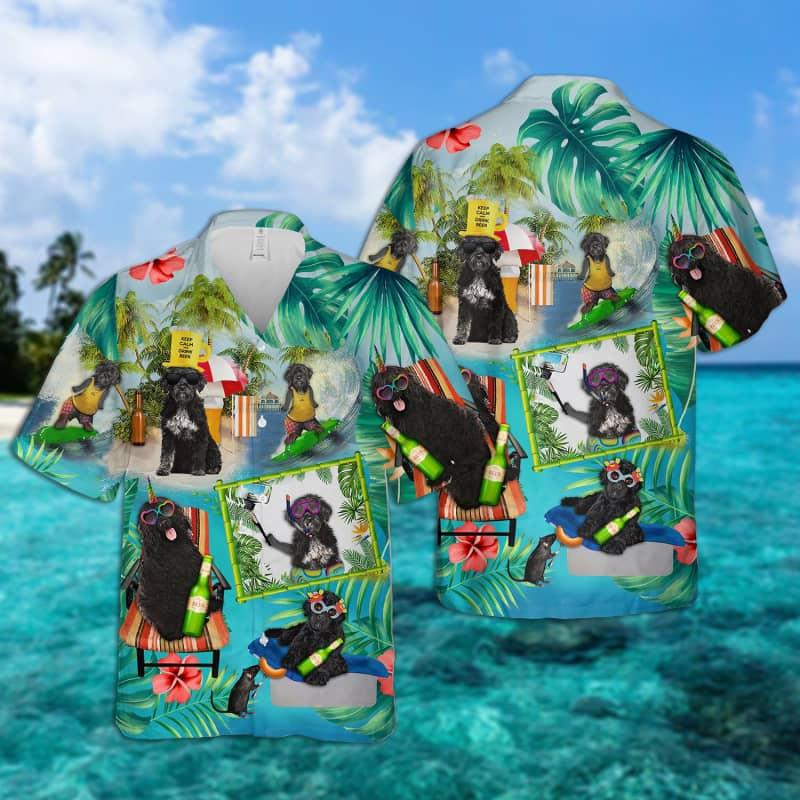 Portuguese Water Dog Hawaiian Shirt, Dog Surfing Aloha Shirt For Men - Perfect Gift For Portuguese Water Dog Lover, Husband, Boyfriend, Friend, Family - Image 4