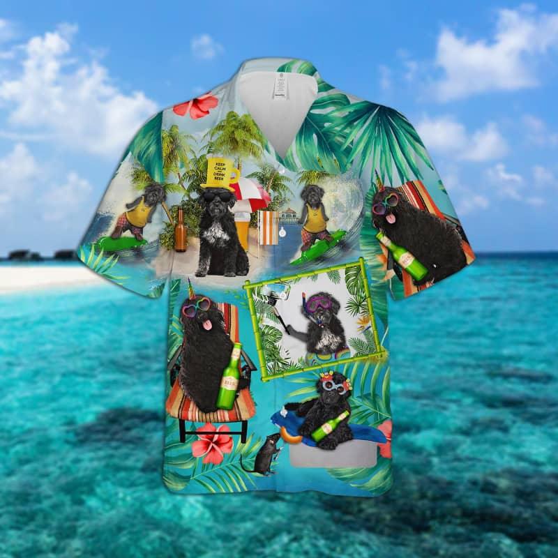 Portuguese Water Dog Hawaiian Shirt, Dog Surfing Aloha Shirt For Men - Perfect Gift For Portuguese Water Dog Lover, Husband, Boyfriend, Friend, Family - Image 5