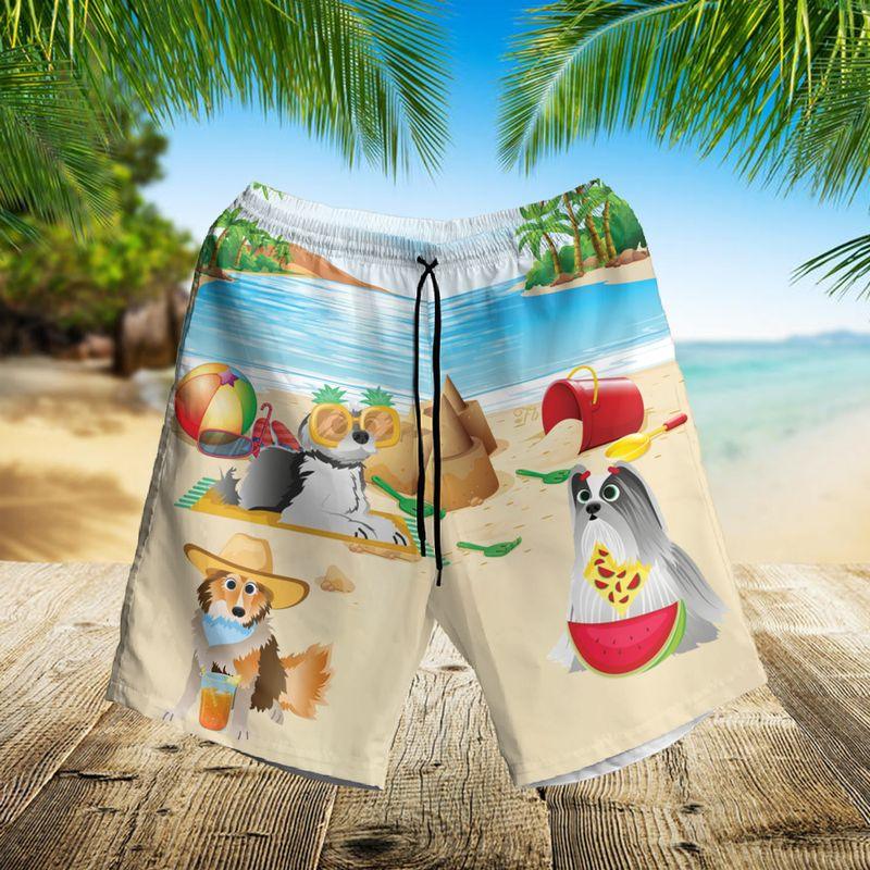 Puppies Dog Aloha Hawaiian Shirts For Summer, Beach Pictures Hawaiian Set Holiday For Men Women, Gift For Dog Lovers, Dog Owner, Dog Mom Dad - Image 3