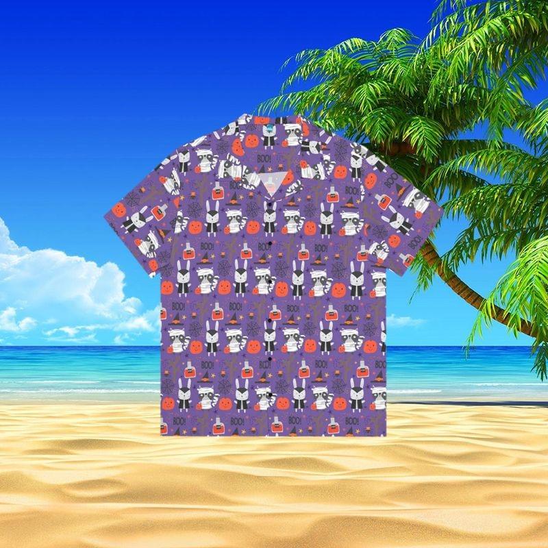 Rabbit Aloha Hawaiian Shirt - Halloween Rabbit Pattern Hawaiian Shirt, Halloween Trick Or Treat Hawaiian Shirt For Men & Women, Rabbit Lover