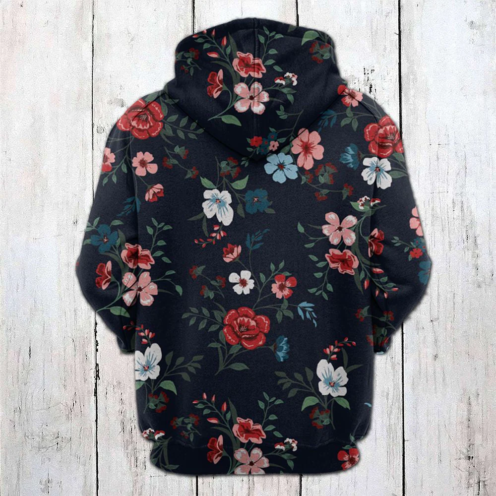 Rabit Tropical Floral Pullover Premium Hoodie, Perfect Outfit For Men And Women On Christmas New Year Autumn Winter - Image 3