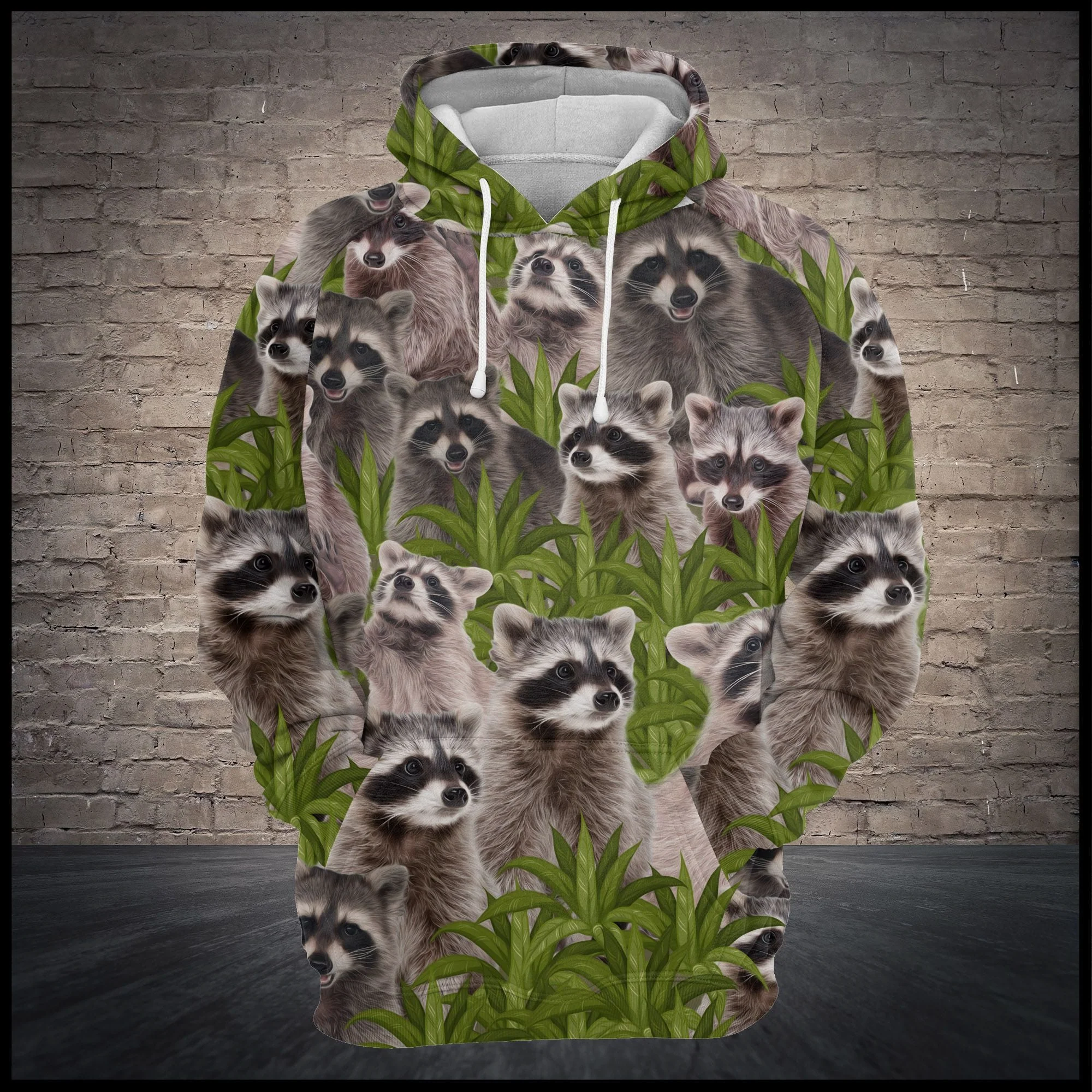Raccoons And Tree Pullover Premium Hoodie , Perfect Outfit For Men And Women On Christmas New Year Autumn Winter - Image 2