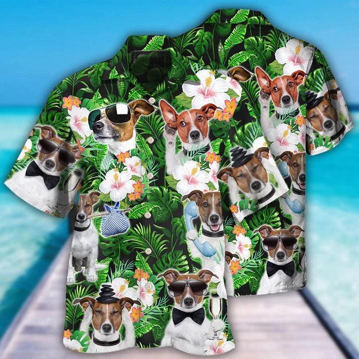 Rat Terrier Aloha Hawaii Shirt - Dog Green Tropical Style Hawaiian Shirt For Summer - Perfect Gift For Dog Lovers, Friend, Family