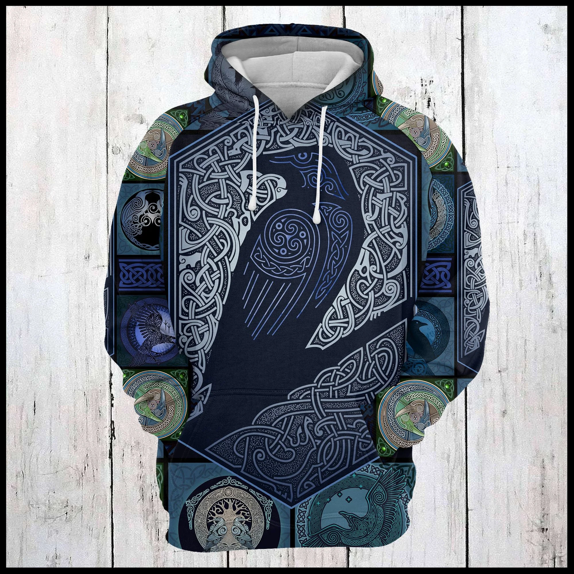 Raven Viking Pullover Premium Hoodie, Perfect Outfit For Men And Women On Christmas New Year Autumn Winter