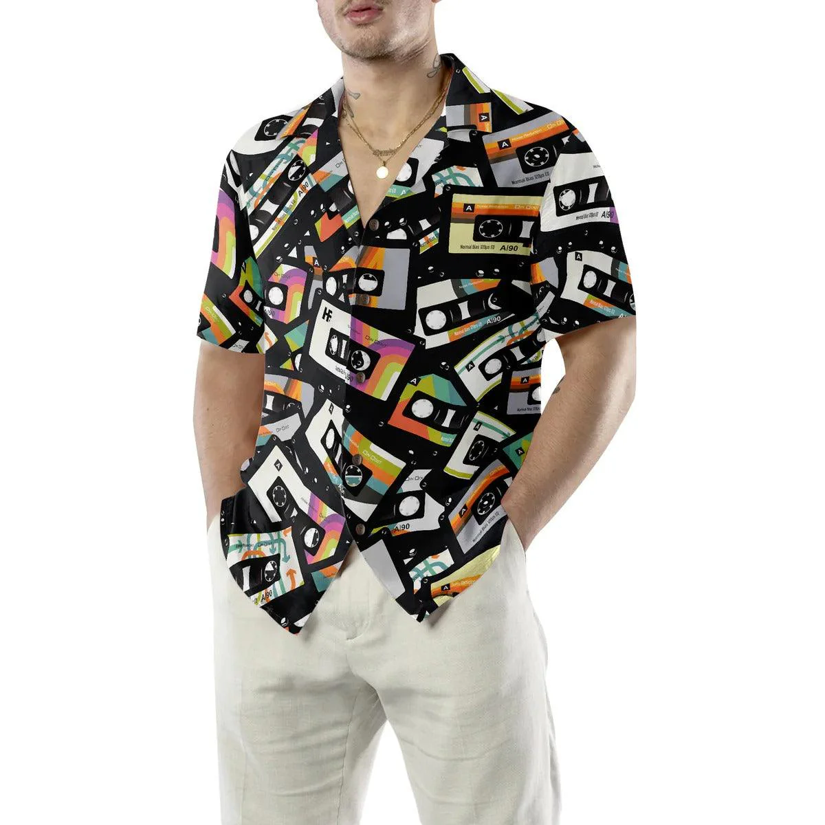 Retro Vintage Cassette Tape Hawaiian Shirt - Perfect Gift For Lover, Friend, Family - Image 2