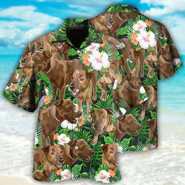 Rhodesian Ridgeback Aloha Hawaii Shirt - Rhodesian Ridgeback Dog Tropical Floral Lovely Style Hawaiian Shirt For Summer - Perfect Gift For Dog Lovers, Friend, Family