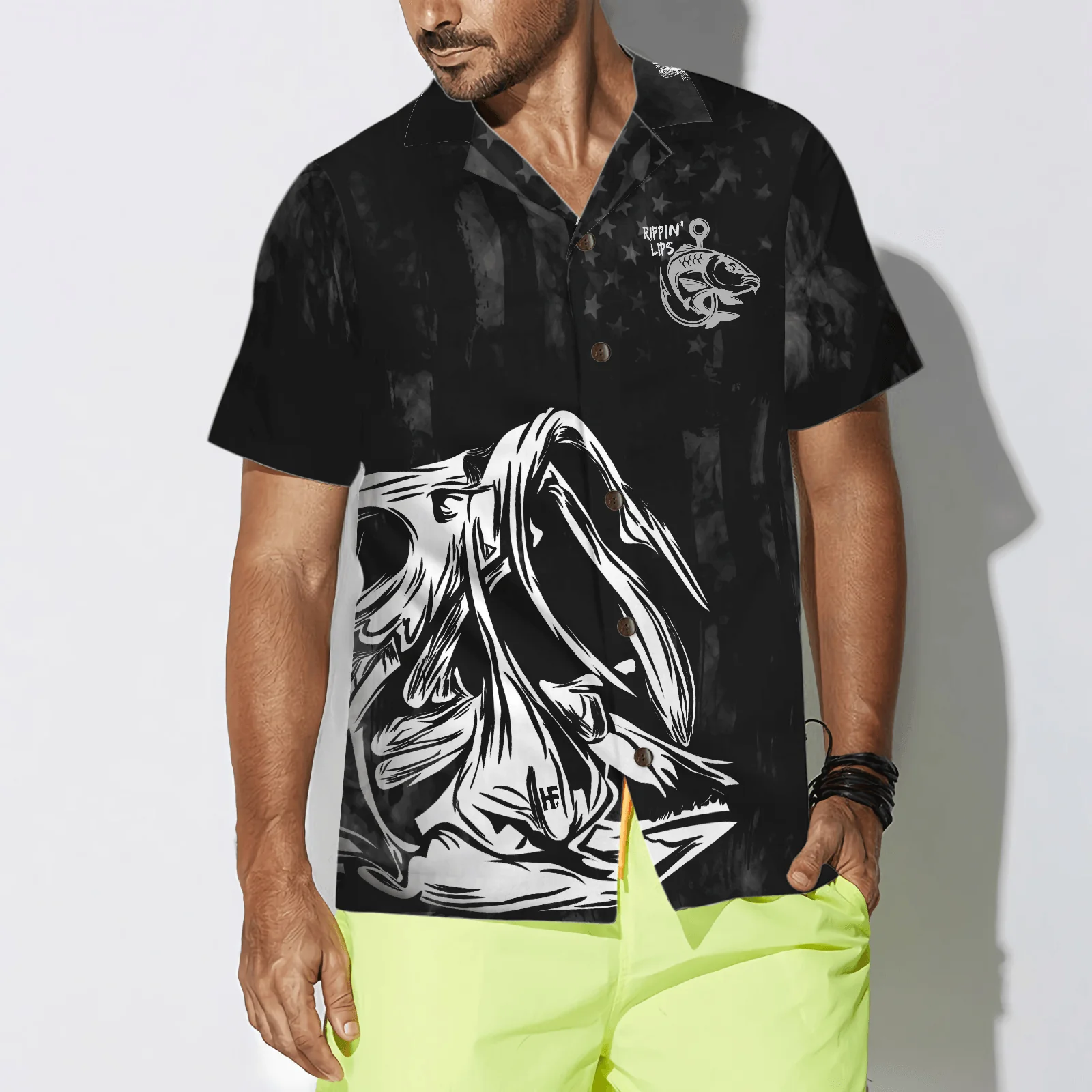 Rippin' Lips Skull Fish Skeleton Fishing Aloha Hawaiian Shirt For Summer, Colorful Shirt For Men Women, Perfect Gift For Friend, Team, Fishing Lovers - Image 4