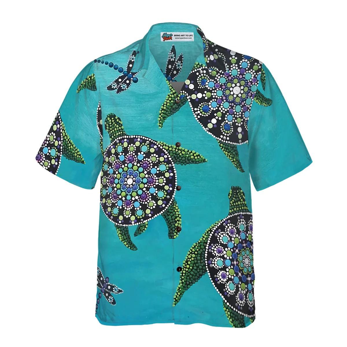 Rock Turtle Hawaiian Shirt, Turtle Shirt For Men & Women - Perfect Gift For Turtle Lover, Friend, Family - Image 2