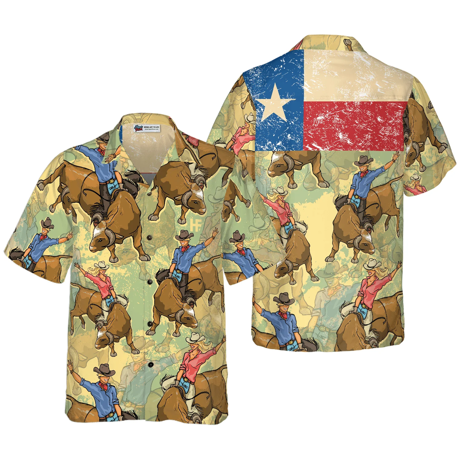 Rodeo Texas Flag Hawaiian Shirt, Stylish Texas, Colorful Summer Aloha Shirt For Men Women, Perfect Gift For Friend, Texas Lovers