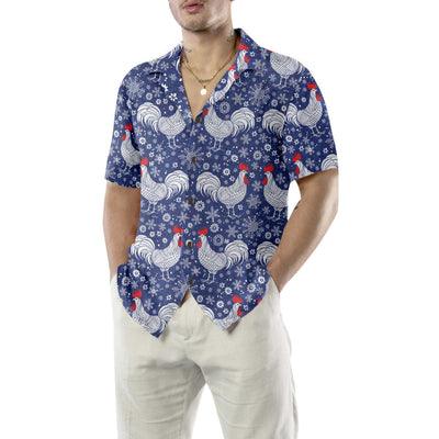Rooster Hawaiian Shirt, Festive Winter Rooster Aloha Shirt For Men - Perfect Gift For Men, Husband, Boyfriend, Friend, Family - Image 4