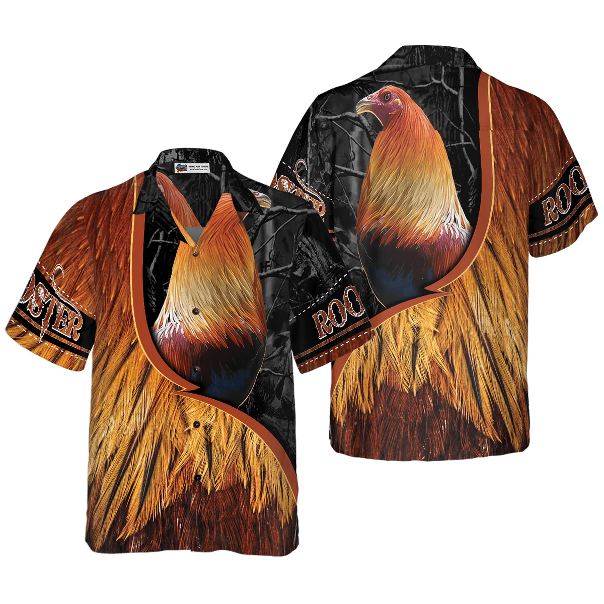 Rooster Hawaiian Shirt, Peaceful Farm, Rooster On Farm Aloha Shirt For Men - Perfect Gift For Farm Lover, Husband, Boyfriend, Friend, Family