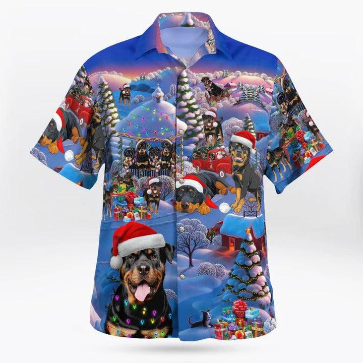 Rottweiler Christmas Hawaii Shirt - Dog Hawaii Shirt - Perfect Gift For Dog Lovers, Friend, Family