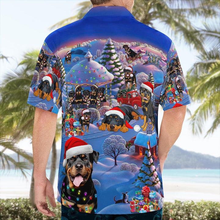 Rottweiler Christmas Hawaii Shirt - Dog Hawaii Shirt - Perfect Gift For Dog Lovers, Friend, Family - Image 3