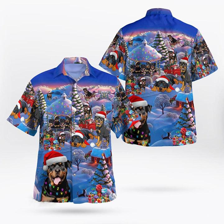 Rottweiler Christmas Hawaii Shirt - Dog Hawaii Shirt - Perfect Gift For Dog Lovers, Friend, Family - Image 4