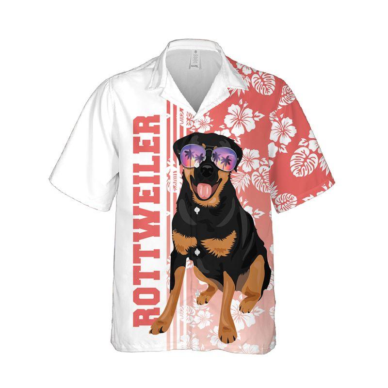 Rottweiler Dog Aloha Hawaiian Shirts For Summer, Tropical Hawaiian Shirt For Men Women Outfit, Beachwear Gift For Dog Lovers, Friend, Dog Mom Dad - Image 4