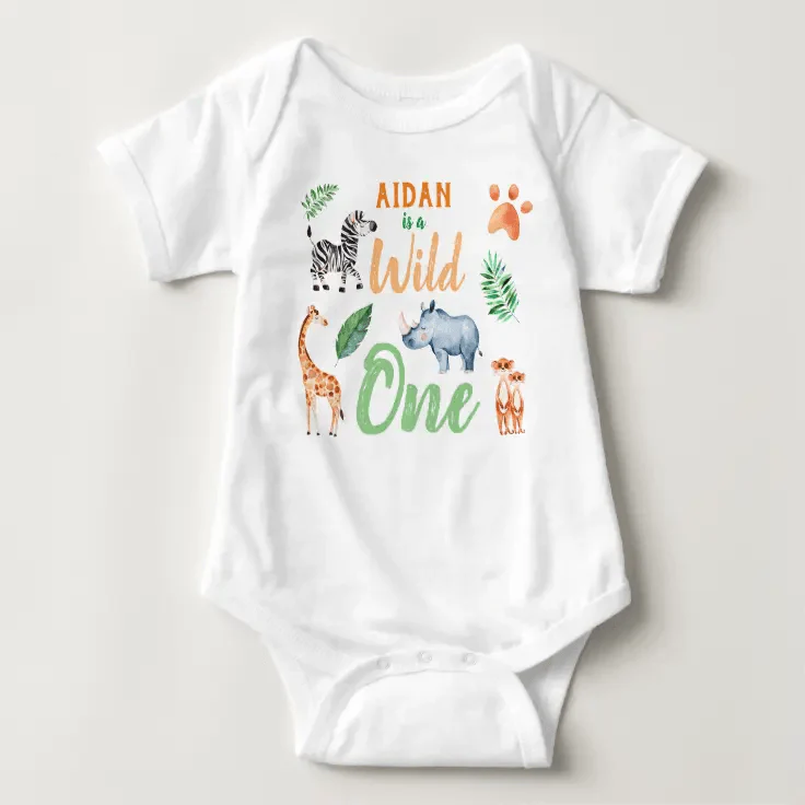 Safari Animal Baby Onesie, Baby Bodysuit, Newborn Onesies - Perfect Gift For Baby, Baby Gift Onesie