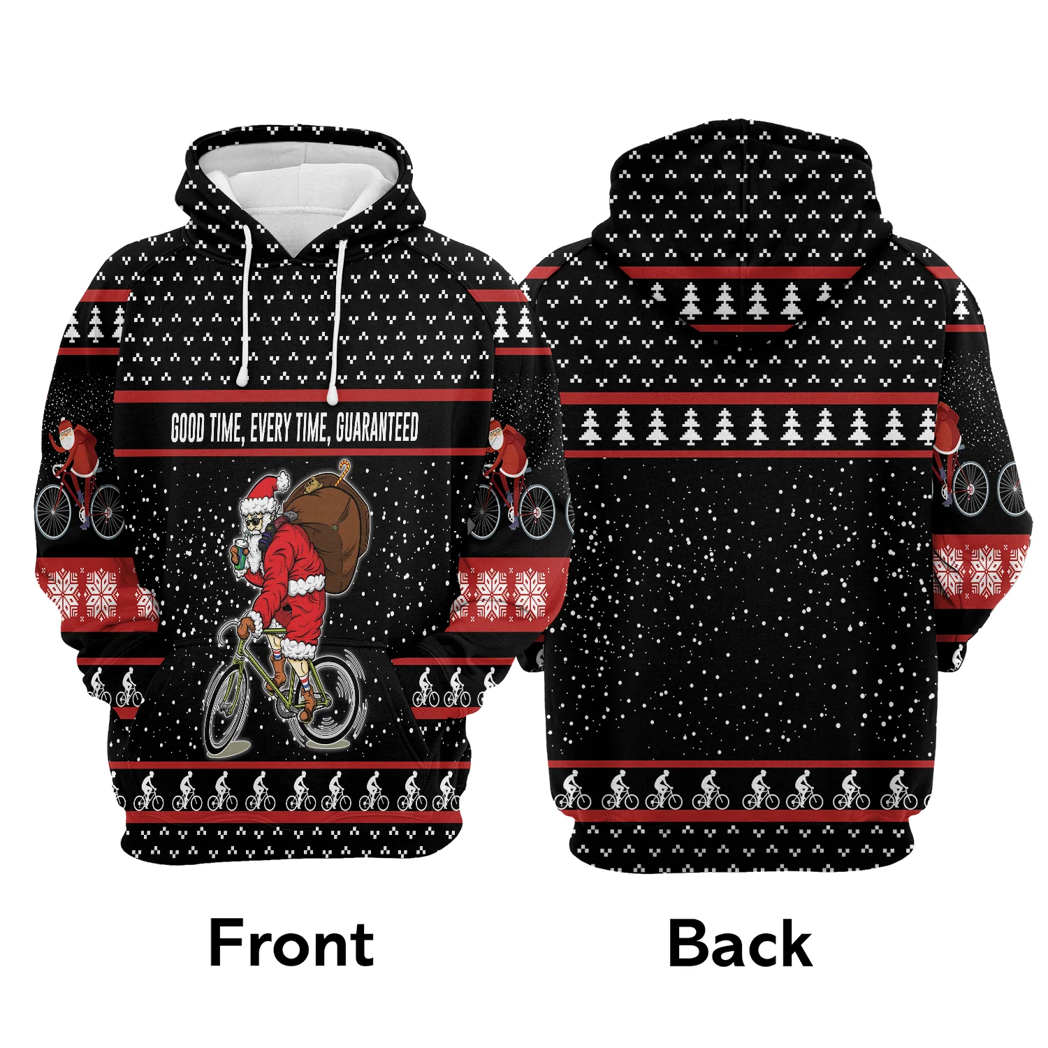 Santa Claus Biking Pullover Premium Hoodie Good Time, Every Time, Guaranteed, Perfect Outfit For Men And Women On Christmas New Year Autumn Winter