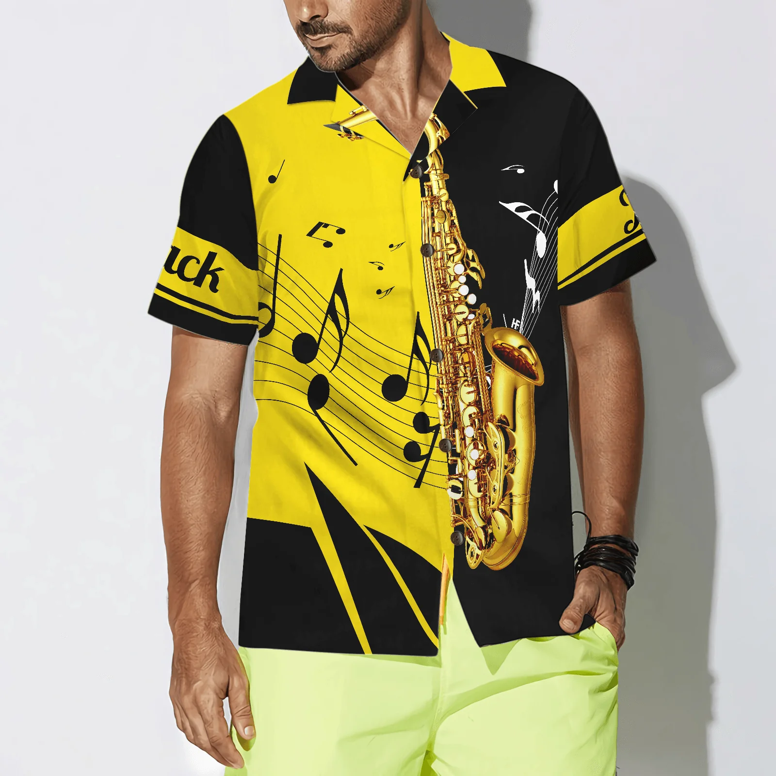 Saxophone Hawaiian Shirt Custom Name, Saxophone Is My Life Personalized Colorful Summer Aloha Shirt For Men Women, Gift For Friend, Music Lovers - Image 4