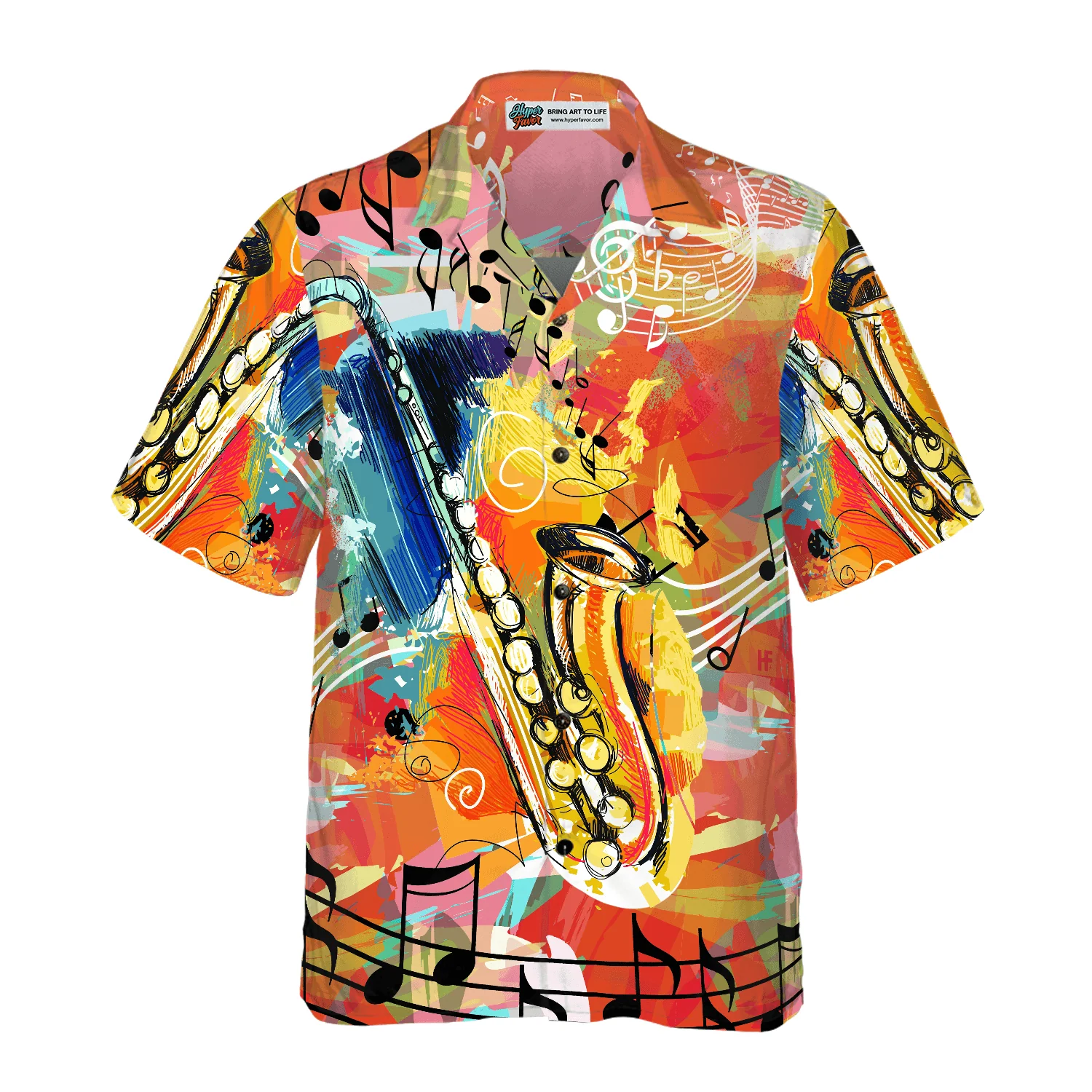 Saxophone Hawaiian Shirt, Saxophone Guides You To The World Hawaiian Shirt, Colorful Summer Aloha Shirt For Men Women, Gift For Friend, Music Lovers - Image 4