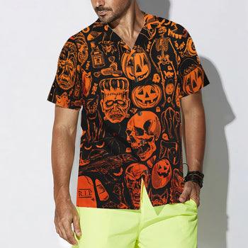 Scary Halloween Monsters Halloween Hawaiian Shirt, Halloween Shirt For Men And Women - Perfect Gift For Lover, Friend, Family