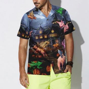 Scary Pigs Can Fly Hawaiian Shirt - Perfect Gift For Lover, Friend, Family - Image 3