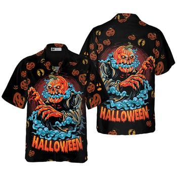 Scary Pumpkin For Halloween Night Hawaiian Shirt - Perfect Gift For Lover, Friend, Family - Image 2