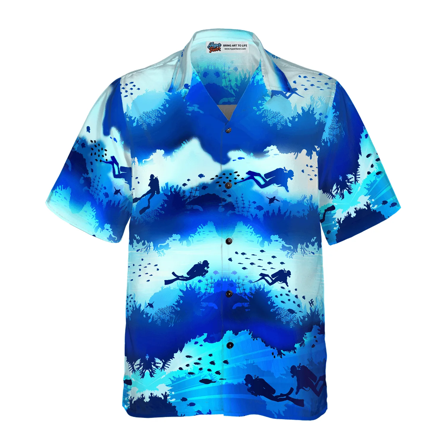 Scuba Diver Under Sea Cave Hawaiian Shirt, Colorful Summer Aloha Shirt For Men Women, Gift For Friend, Team, Diving Lovers - Image 4