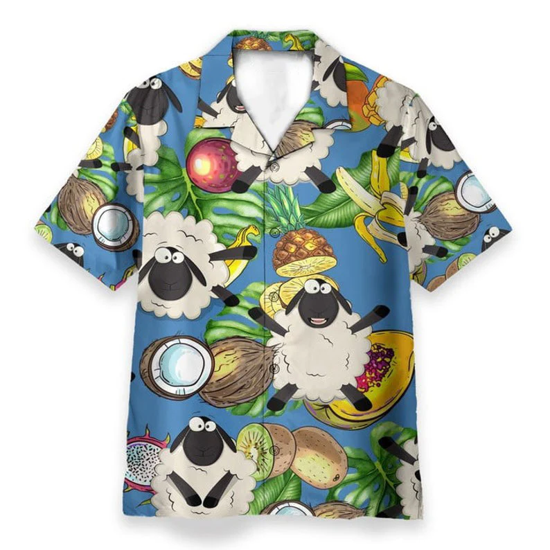 Sheep Love Fruit Hawaiian Shirt - Perfect Gift For Friends, Family - Image 2