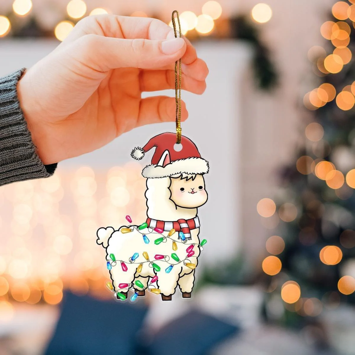 Sheep Mica ornament