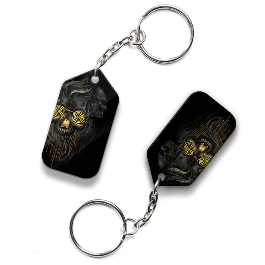 Shut Up And Bowl Golden Skull Acrylic Keychain - Christmas Gift For Bowling Lovers, Bowling Players, Family, Friends - Image 4