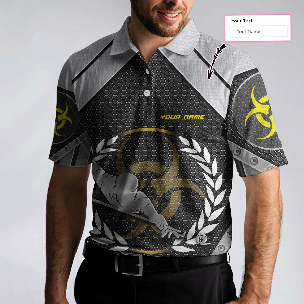 Silver Billiards Custom Polo Shirt, Personalized Billiards Shirt For Men, Billiards Polo Shirt - Perfect Custom Gift For Billiards Player, Golfers - Image 6