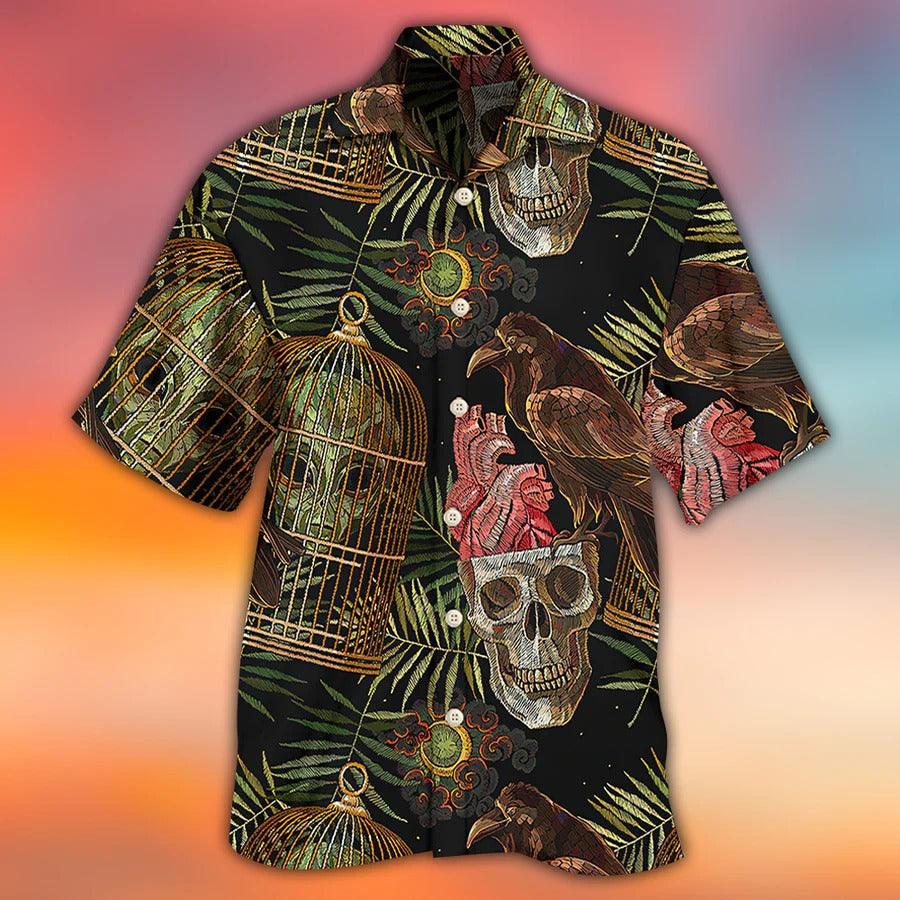 Skull Aloha Hawaiian Shirt For Summer - Skull Alien So Cool Hawaiian Shirt - Perfect Gift For Men, Women, Skull Lover