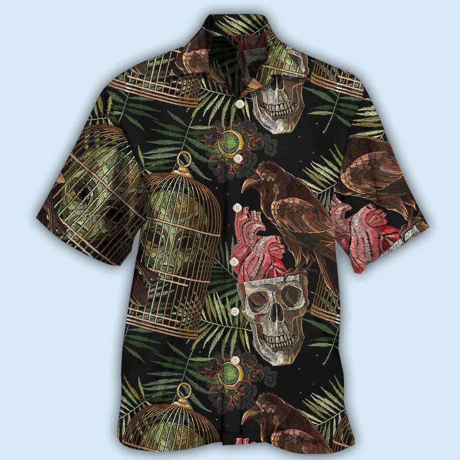 Skull Aloha Hawaiian Shirt For Summer - Skull Alien So Cool Hawaiian Shirt - Perfect Gift For Men, Women, Skull Lover - Image 3