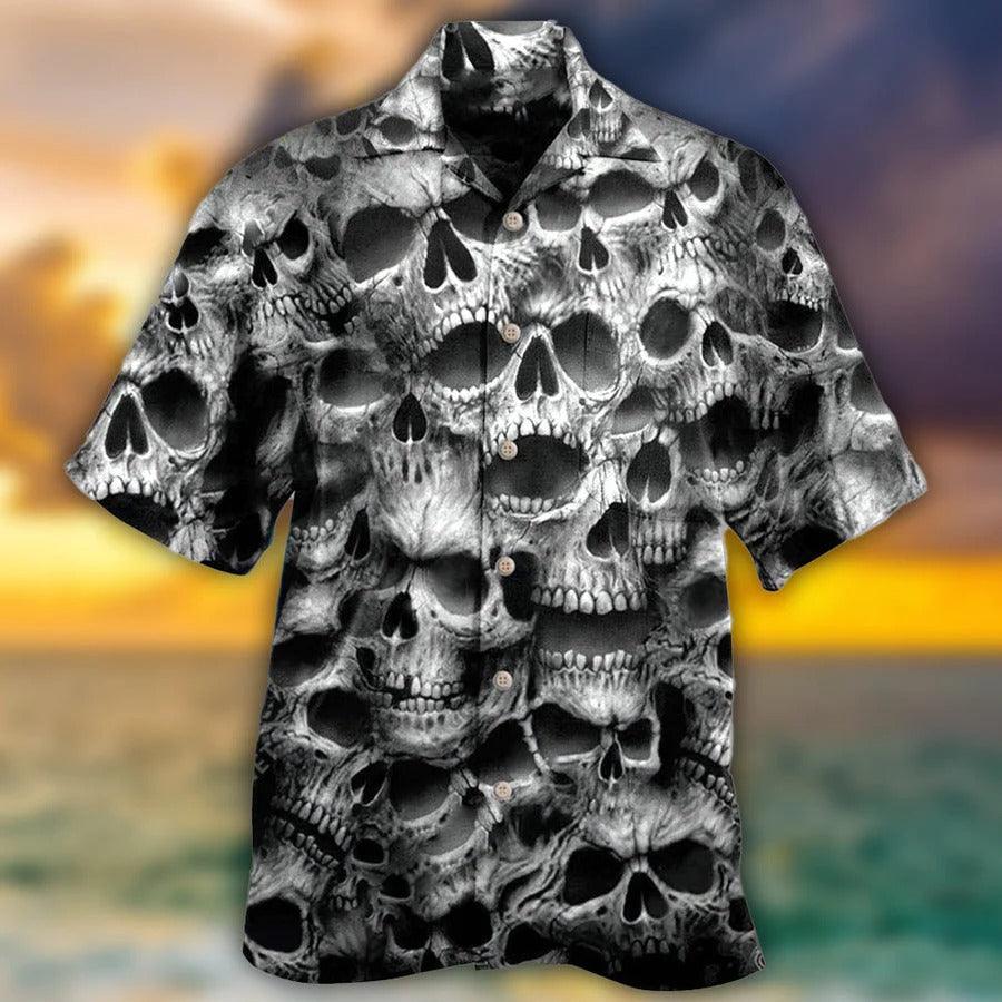 Skull Aloha Hawaiian Shirt For Summer - Skull No Fear No Pain Hawaiian Shirt - Perfect Gift For Men, Women, Skull Lover - Image 2