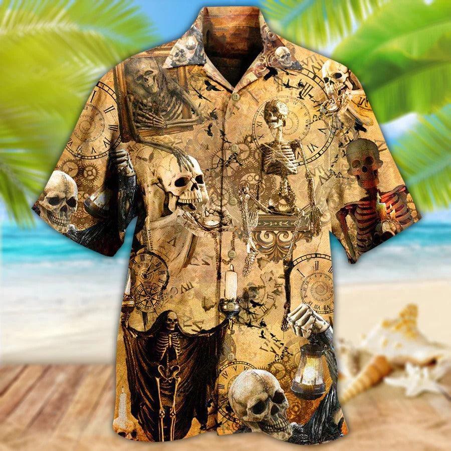 Skull Aloha Hawaiian Shirt For Summer - Skull You're Already Dead Vintage Hawaiian Shirt - Perfect Gift For Men, Women, Skull Lover