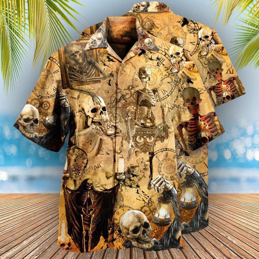 Skull Aloha Hawaiian Shirt For Summer - Skull You're Already Dead Vintage Hawaiian Shirt - Perfect Gift For Men, Women, Skull Lover - Image 2