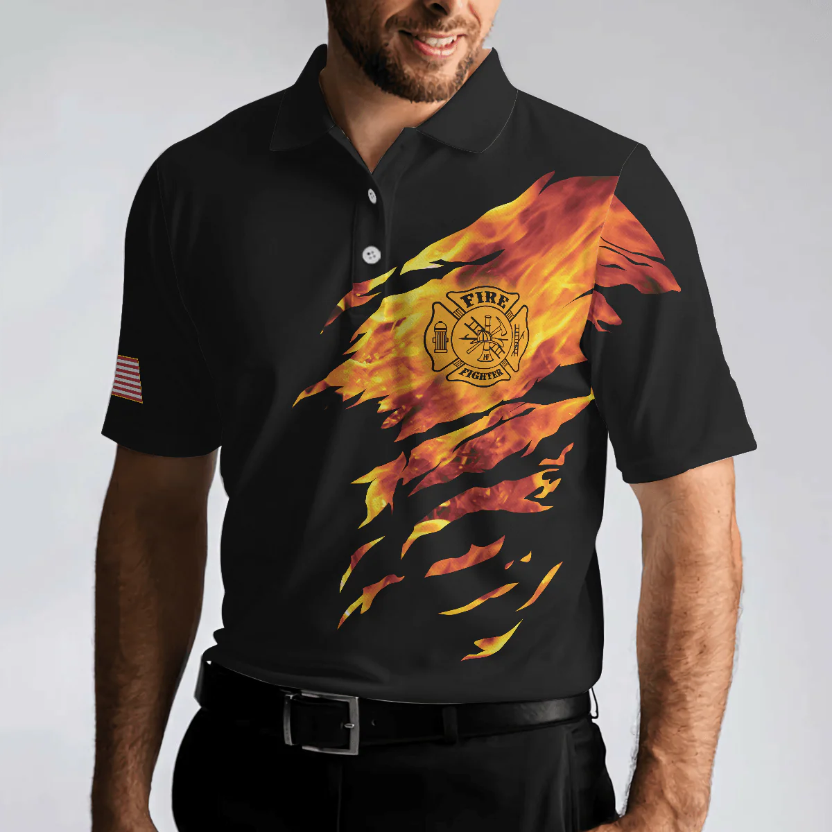 Skull Firefighter Men Polo Shirt, Firefighter My Craft Allows Me To Save Anything Shirt For Men, Gift For Firefighter - Image 5