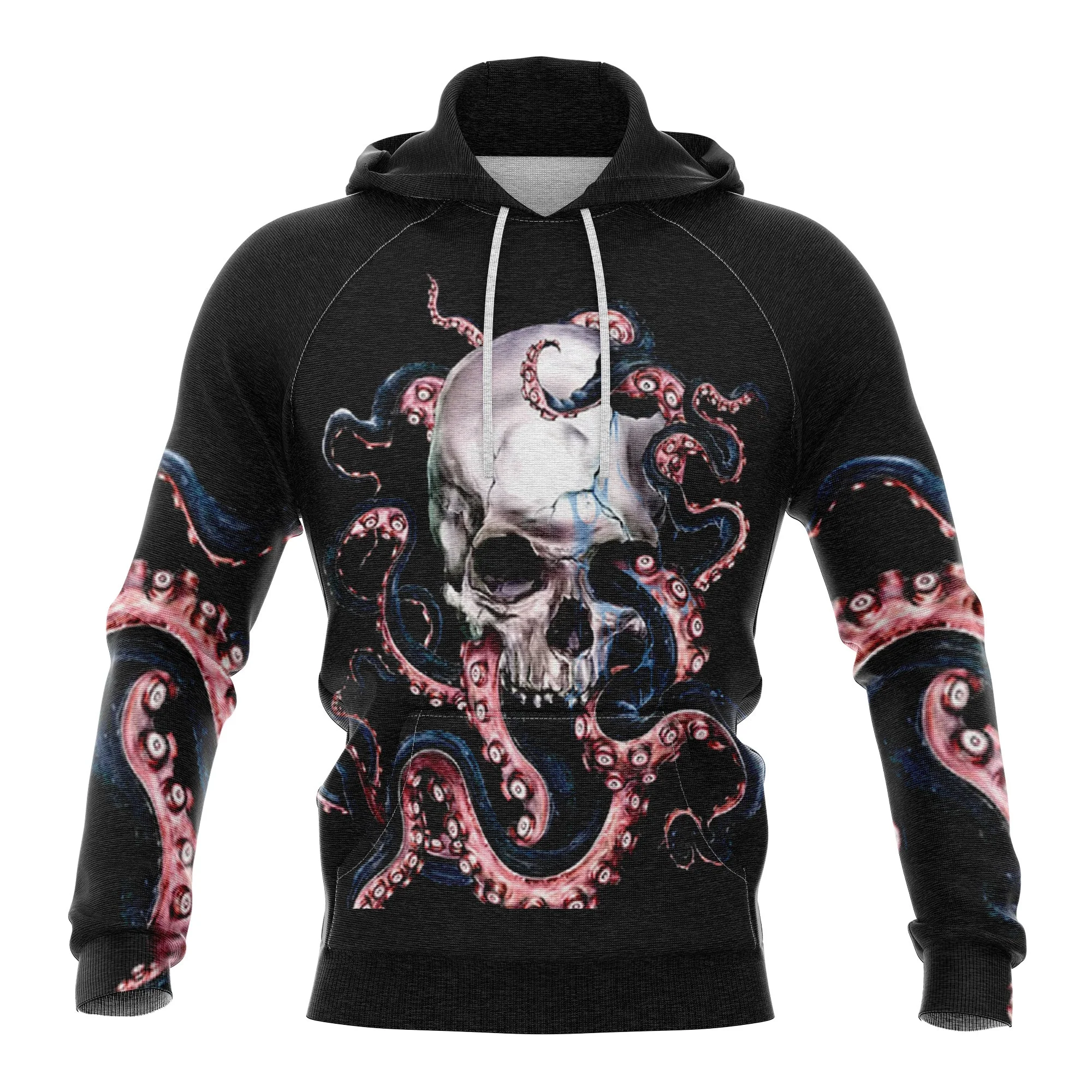 Skull Octopus Light Pullover Premium Hoodie, Perfect Outfit For Men And Women On Christmas New Year Autumn Winter