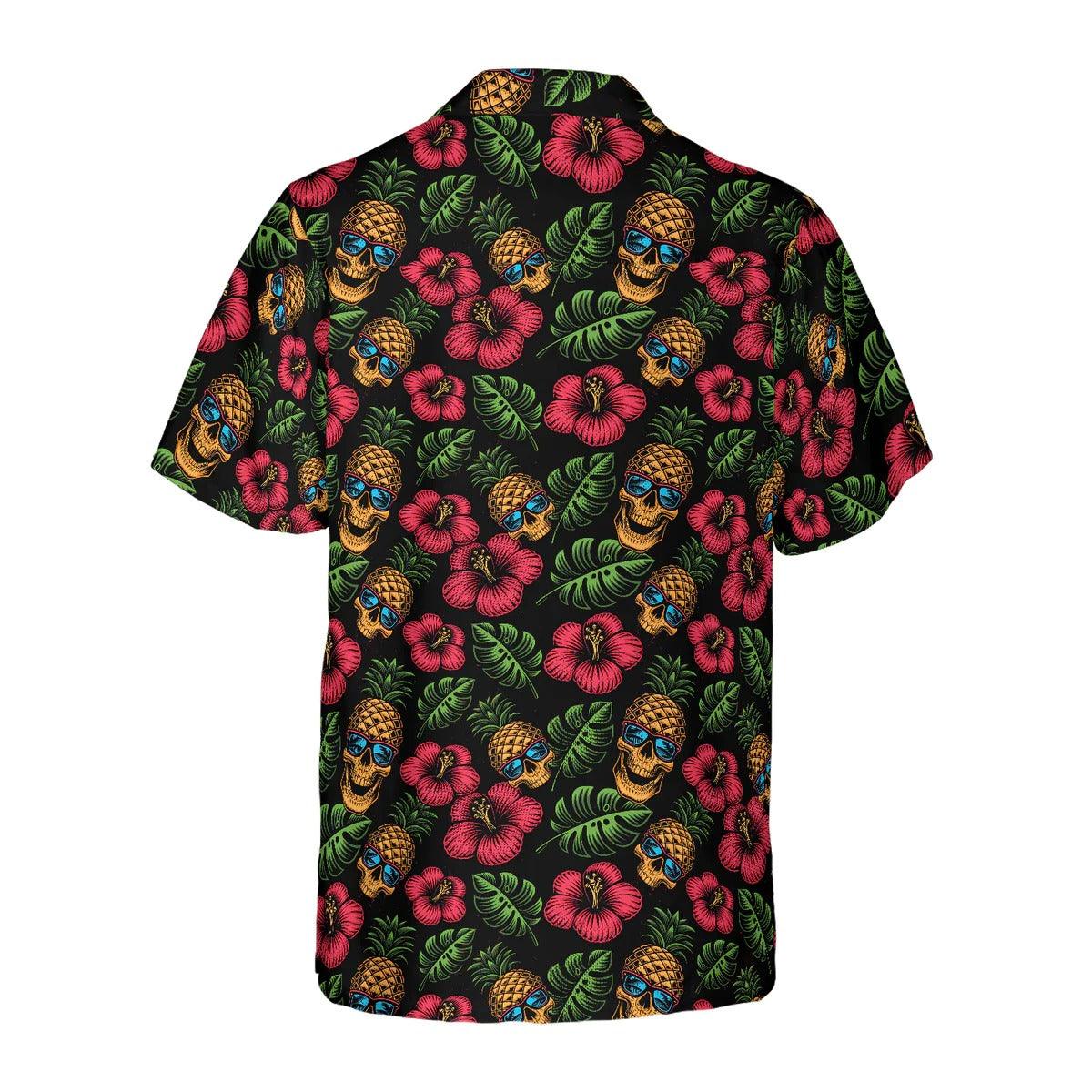 Skulls And Pineapples Hawaiian Shirt, Skulls Hawaiian Shirt, Pineapple Aloha Shirt - Perfect Gift For Men, Women, Husband, Wife, Friend, Family - Image 3
