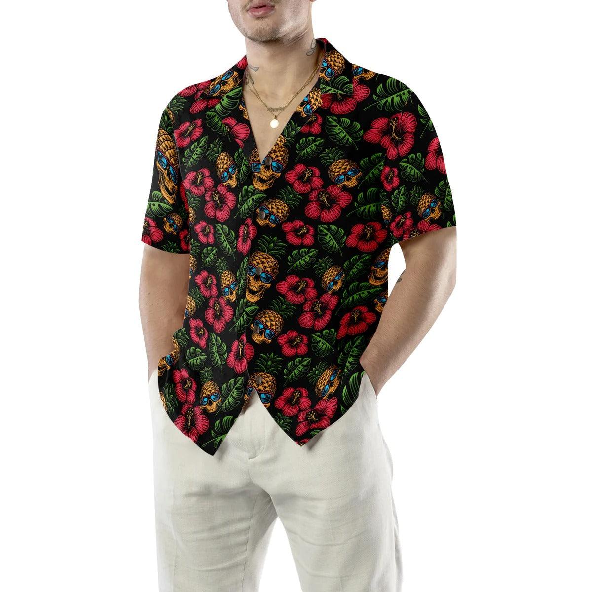 Skulls And Pineapples Hawaiian Shirt, Skulls Hawaiian Shirt, Pineapple Aloha Shirt - Perfect Gift For Men, Women, Husband, Wife, Friend, Family - Image 5