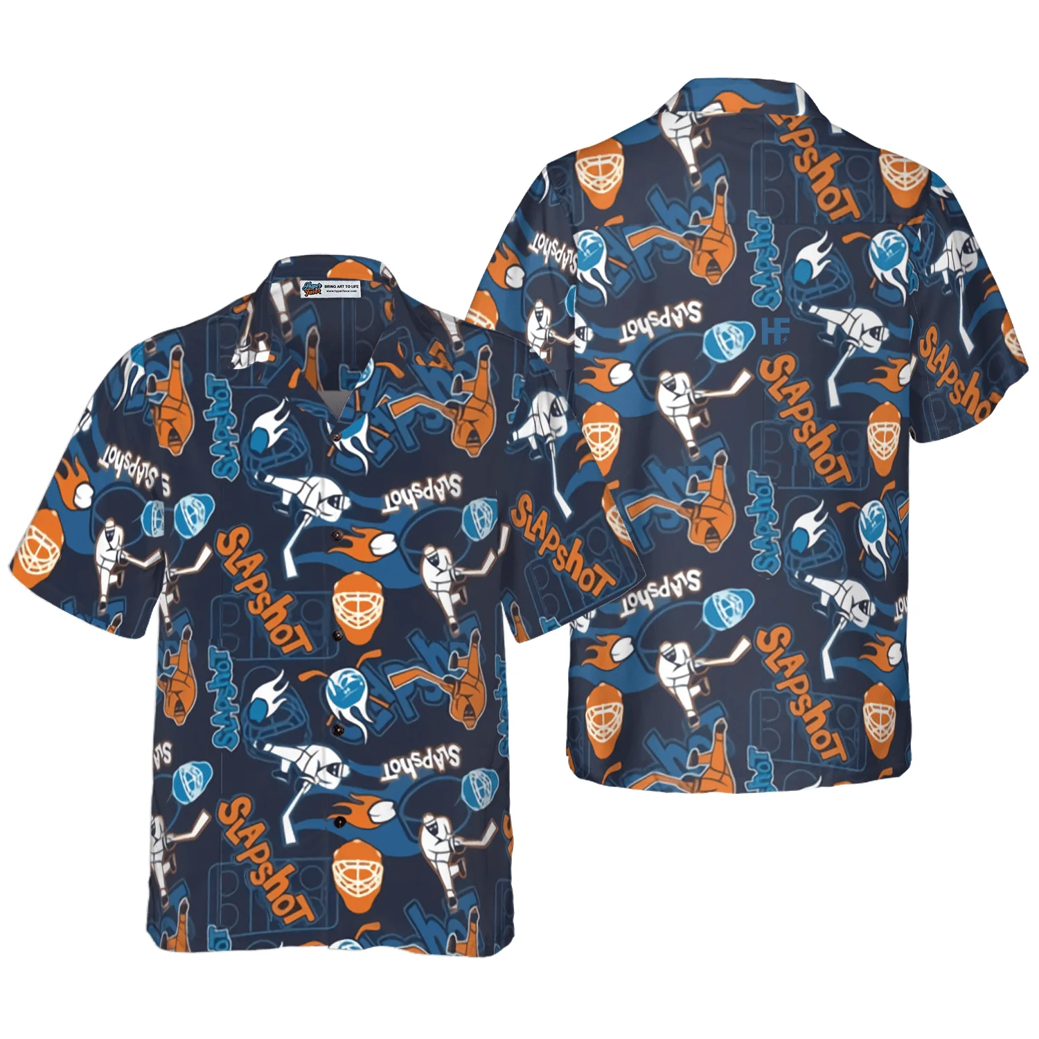 Slapshot Hockey Hawaiian Shirt, Colorful Summer Aloha Shirt For Men Women, Perfect Gift For Friend, Family, Husband, Wife, Boyfriend, Hockey Lovers