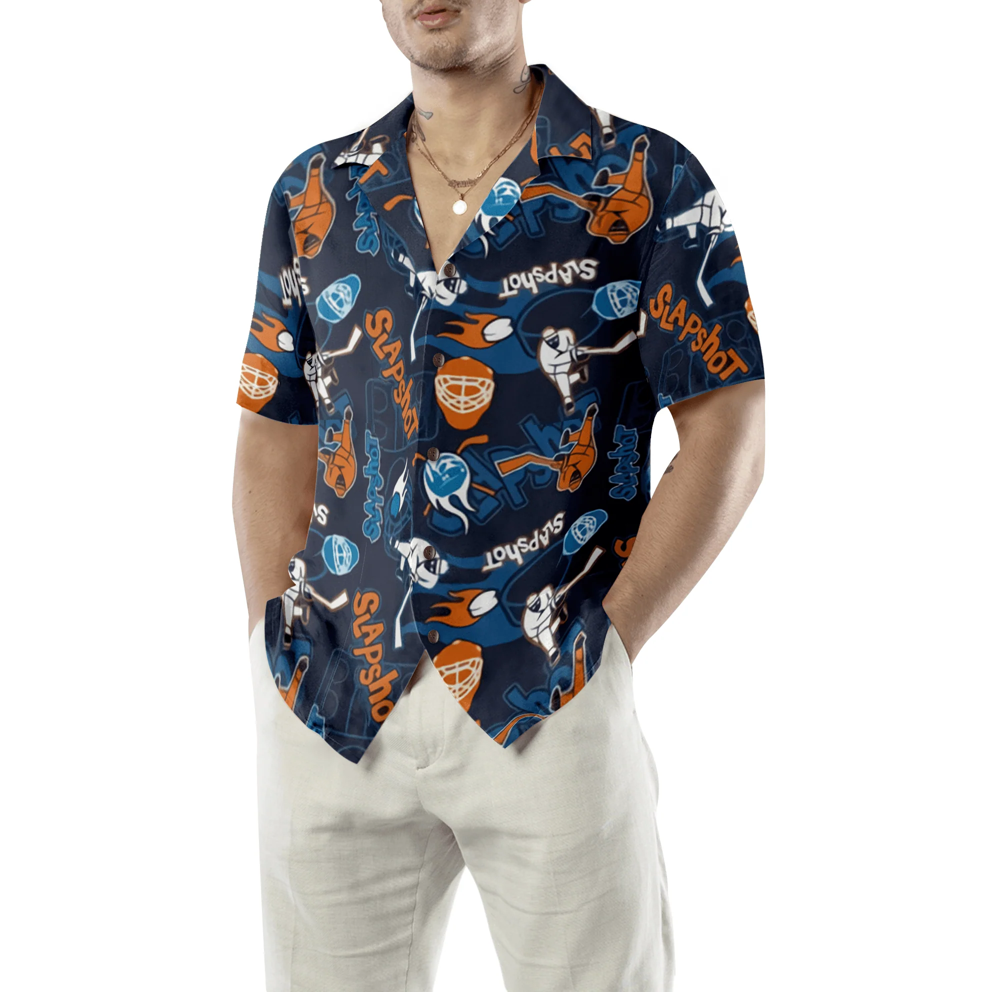 Slapshot Hockey Hawaiian Shirt, Colorful Summer Aloha Shirt For Men Women, Perfect Gift For Friend, Family, Husband, Wife, Boyfriend, Hockey Lovers - Image 5