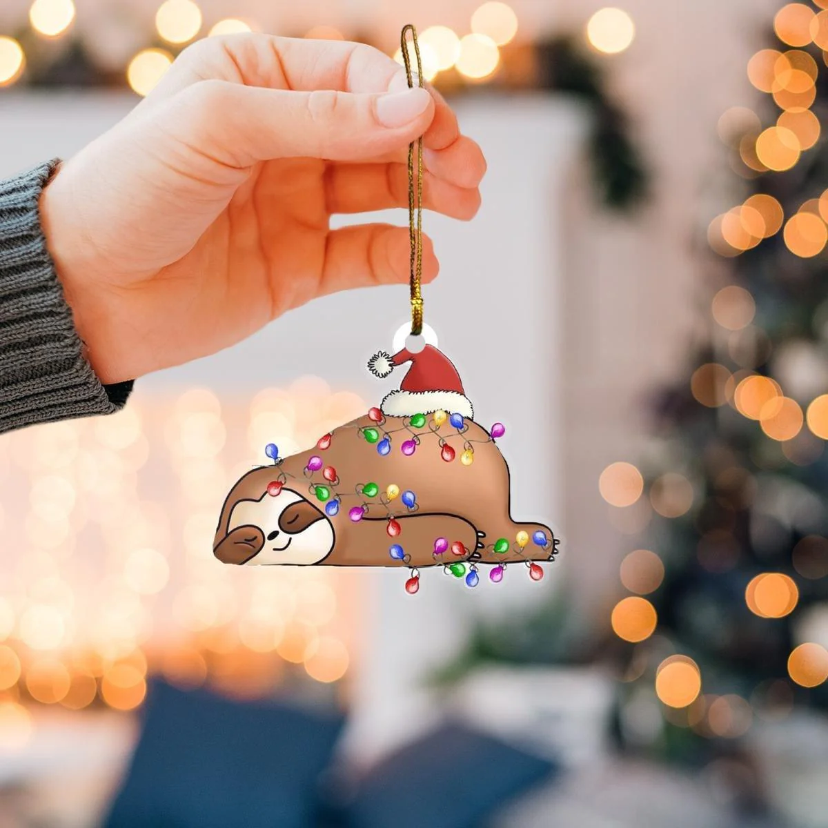 Sloth Mica ornament