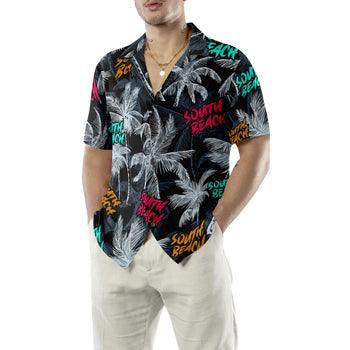 South Beach Coconut Tree Seamless Hawaiian Shirt, Coconut Tree Aloha Shirt - Perfect Gift For Beach Lovers, Friends, Family, Summer Lovers - Image 3