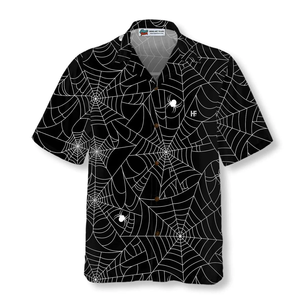 Spiderweb Hawaiian Shirt - Halloween Spider Web Hawaiian Shirt - Perfect Gift For Lover, Friend, Family - Image 5